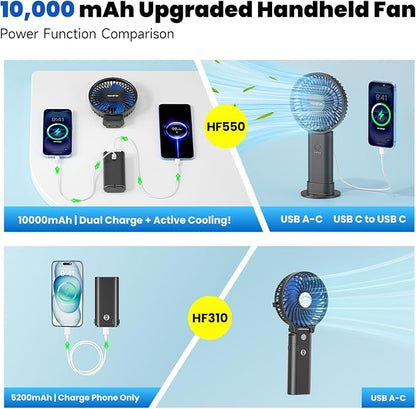 HandFan Upgraded 10, 000 mAh Quiet Handheld Fan - Image 8