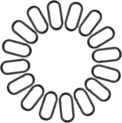 16 Pcs Carabiners Clip, Oval Shape Cute Carabiner Keychain Clip Aluminum Hook by Unknown