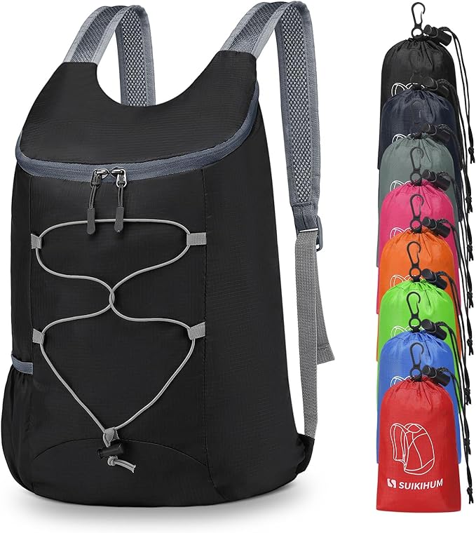 20L Hiking-Daypack Lightweight Foldable Travel Packable Backpack by SUIKIHUM