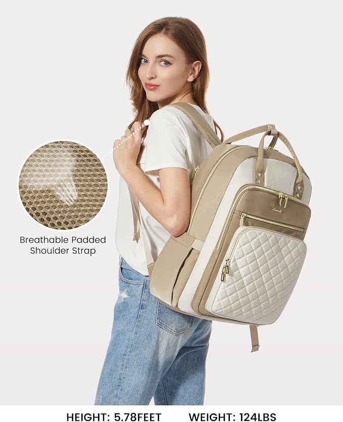 LOVEVOOK Laptop Backpack Purse for Women, Water Resistant Lightweight Daypacks - Image 6