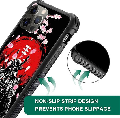 for iPhone 11 Pro Max Case, Sakura Japanese Samurai Pattern Graphic Design Girl - Image 3