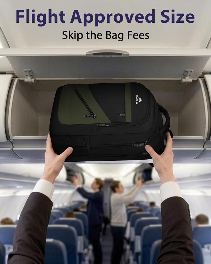 MATEIN 17 Inch Laptop Backpack for Work, Airline Approved Carry On Travel - Image 4