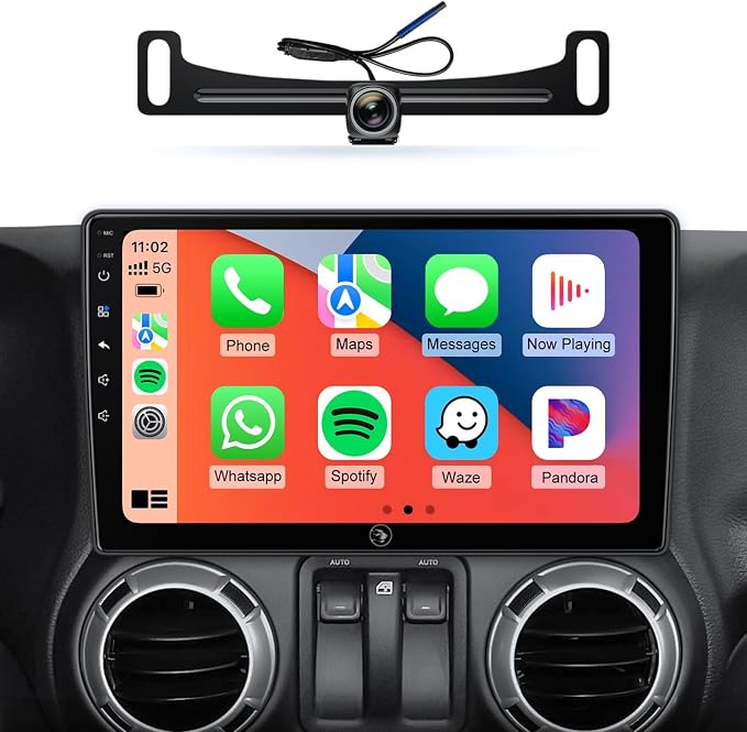 Car Radio Stereo Upgrade for Jeep Wrangler JK Compass Grand Cherokee Dodge Ram by AINAVIGO