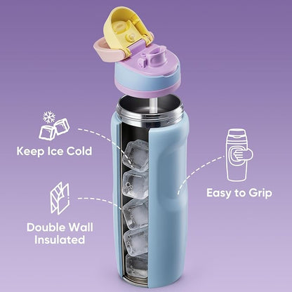 Fijinhom 24 oz Insulated Water Bottle, Stainless Steel Sports Water Bottle - Image 6