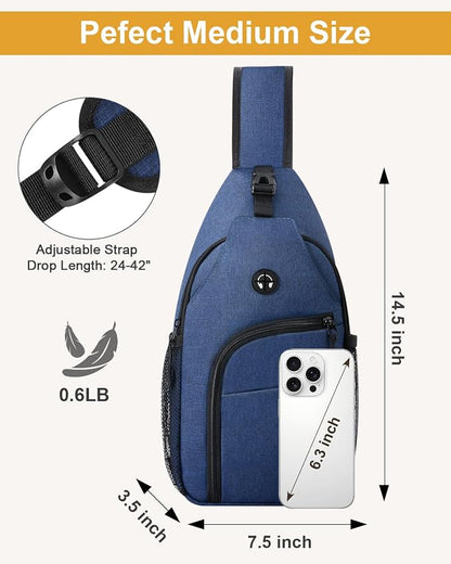 Pritent Crossbody Bags for Women Man Waterproof Sling Bag Backpack Trendy - Image 2