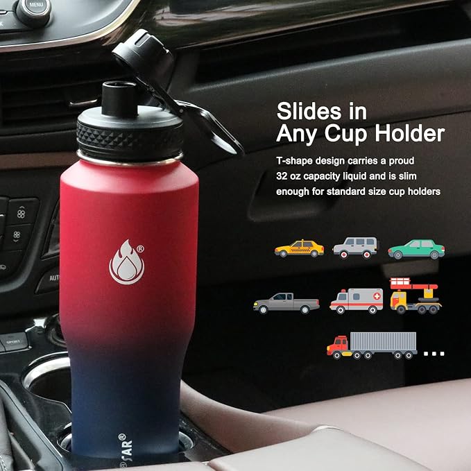 SENDESTAR 32oz Water Bottle Wide Mouth Stainless Steel Vacuum Insulated Double - Image 2