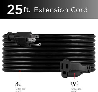 UltraPro Outdoor Extension Cord, 25 Ft, Heavy Duty, UL Certified 3 Prong - Image 2