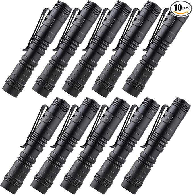 Beieverluck 10 Pack Small Mini Flashlights, Pocket Flashlight Penlight by Beieverluck