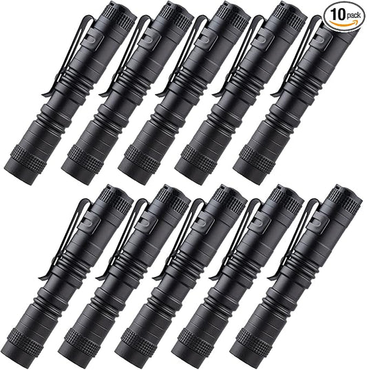 Beieverluck 10 Pack Small Mini Flashlights, Pocket Flashlight Penlight by Beieverluck