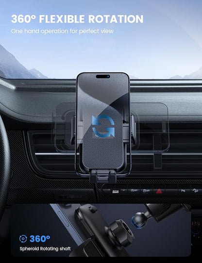 Lamicall 2026 Wider Clamp & Metal Hook Car Phone Holder Vent Phone Holders - Image 5