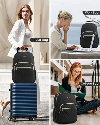 LOVEVOOK Laptop Backpack Purse for Women, Work Travel Computer Bags, College - Image 6
