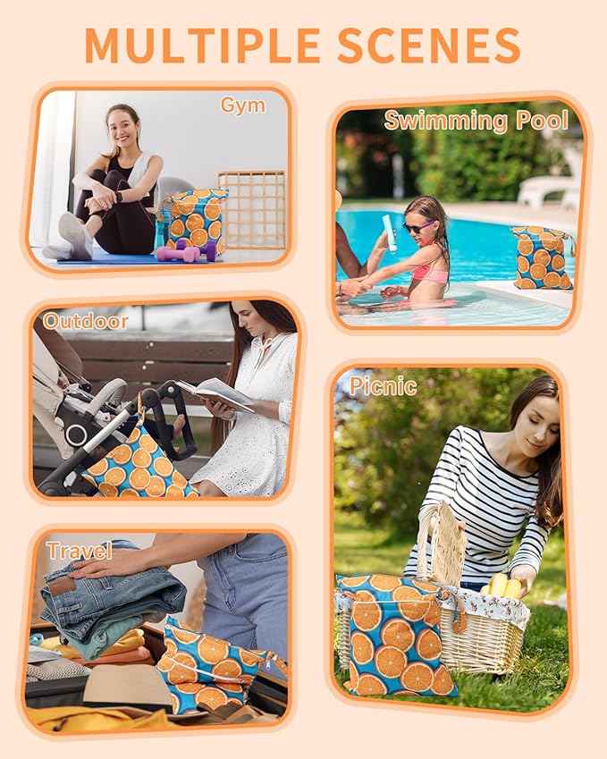 babygoal Wet Dry Bags for Baby Cloth Diapers, Washable Travel Bags, Gym Bag for - Image 3