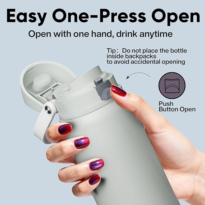 Insulated Water Bottle with Straw - Image 5