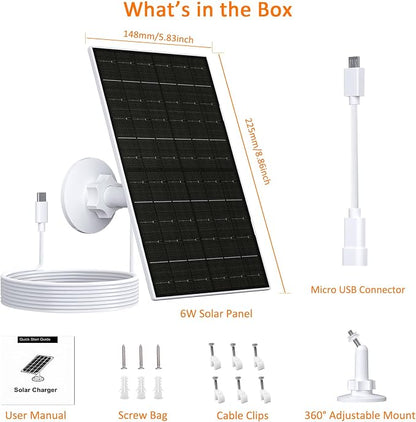 Zivif 7W Solar Panel for Security Camera, 5V USB C Solar Panel Charger - Image 7