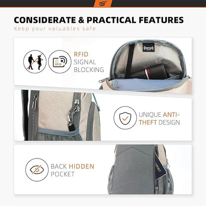 SKYSPER Sling Bag RFID Crossbody Sling Backpack Cross Body Shoulder Bag Travel - Image 3