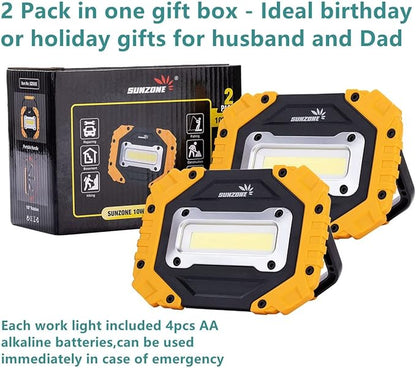 Sunzone Portable LED Work Light, AA Battery Powered Flood Lights, Super Bright - Image 6
