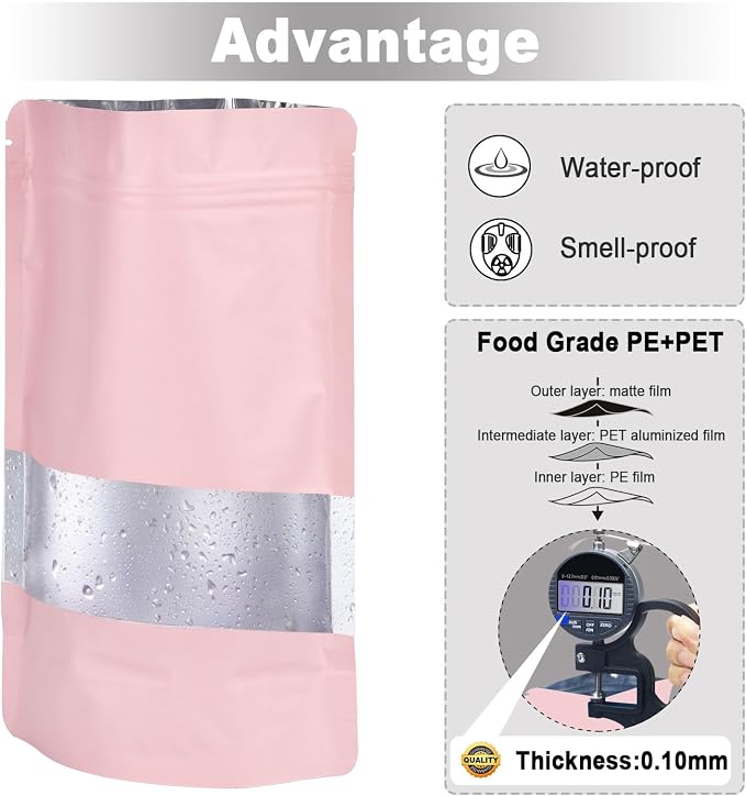4"x6" 120pcs Mylar Bags for Food Storage, Smell Proof Bag - Image 5