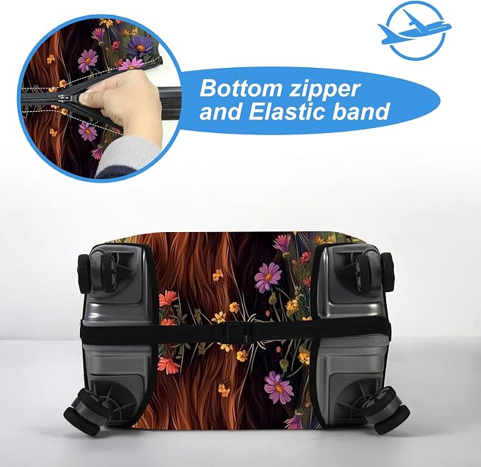 Luggage Cover Protector for 19-20 Inch Suitcases, TSA Approved Elastic Travel - Image 5