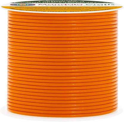 Mandala Crafts Round Genuine Orange Leather Cord - Image 2