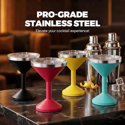 13oz Stainless Steel Martini Glass - Image 8