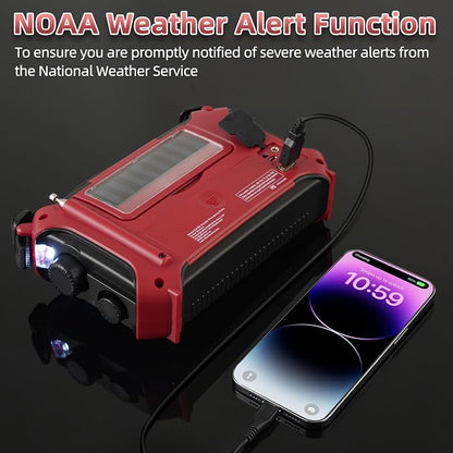 Kaito KA500RED 5-Way Powered Emergency AM/FM/SW Weather Alert Radio - Image 4