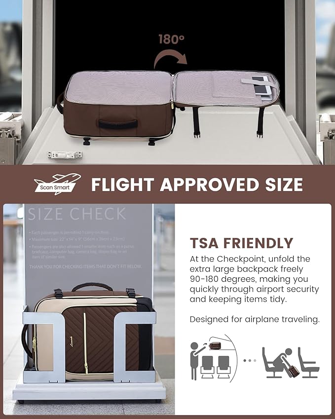 LOVEVOOK Large Travel Backpack for Women, TSA Carry on Backpack for Airplanes - Image 2