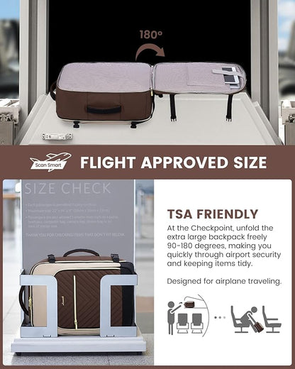 LOVEVOOK Large Travel Backpack for Women, TSA Carry on Backpack for Airplanes - Image 2