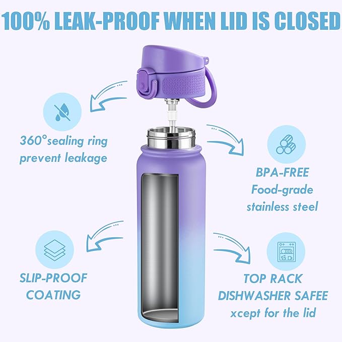 OLDLEY 20 Oz Insulated Stainless Steel Water Bottle - Image 3