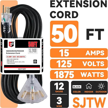 EP 50 Ft Lighted Outdoor Extension Cord - Image 2