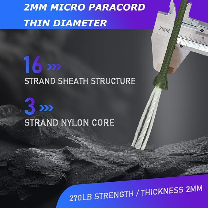 Paracordland-270LB Parachute Cord -164FT-2mm Micro Paracord-Utility Cord Thin - Image 2