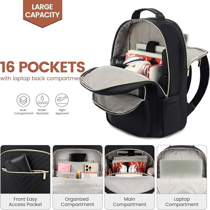LOVEVOOK Laptop Backpack for Women 18.4 inch, Cute Womens Travel Backpack Purse - Image 2