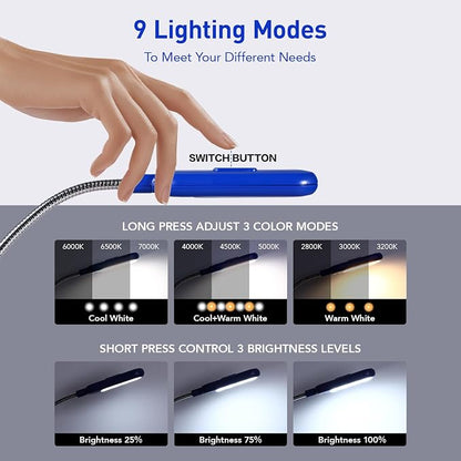 VAVOFO Rechargeable Book Light for Reading in Bed Kids, 7 LED Reading Light - Image 3