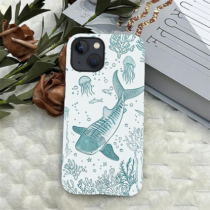 for iPhone 13/14 Case, HH2 Ocean Whale Shark Hybrid 2 Layer Hard Shell Silicone - Image 4