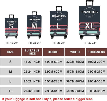 WUJIAONIAO Travel Luggage Cover Baggage Suitcase Cover Protector Skins 18-32 - Image 5