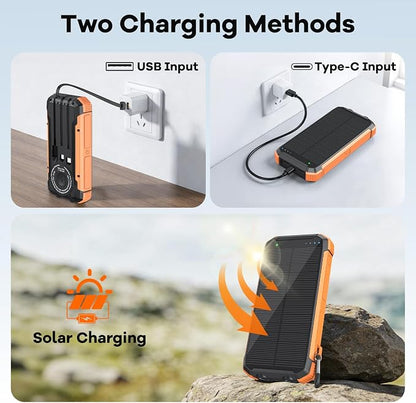 ERRBBIC Solar Charger Power Bank 20000mAh, Portable Wireless Charger, 15W Fast - Image 8