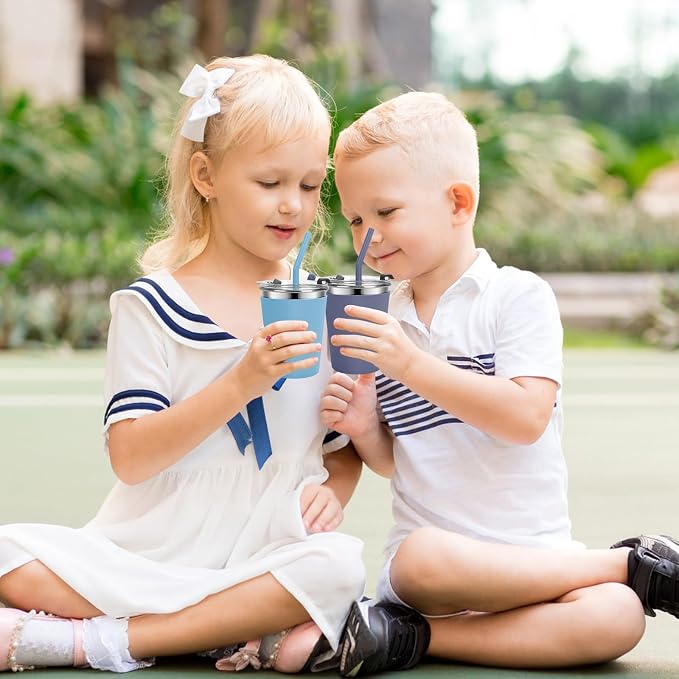 Kids Cups with Straws and Lids Leak Proof, 12oz Stainless Steel Cups - Image 7
