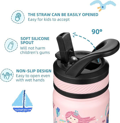 Fanhaw 18 Oz Kids Insulated Water Bottle - Image 3