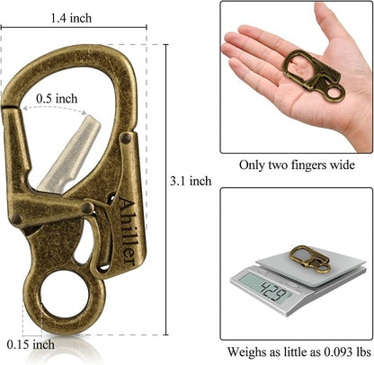 Ahiller Carabiner Clip, Double Anti-Misopening Locking Design, Key Ring Clip - Image 4