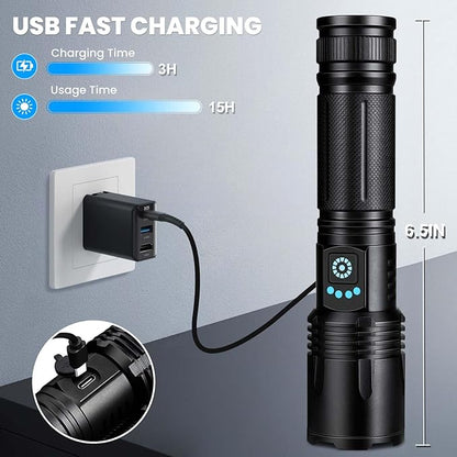 Rechargeable Flashlights High Lumens, 000 Lumens Super Bright Led Flashlights - Image 3