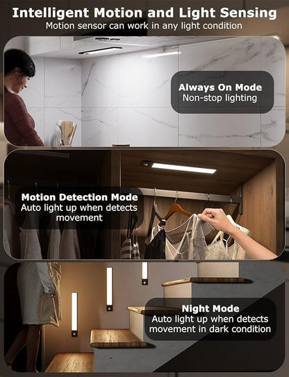 12" Ultra-Thin Under Cabinet Lighting Cordless, Aluminum Alloy Under Counter - Image 5
