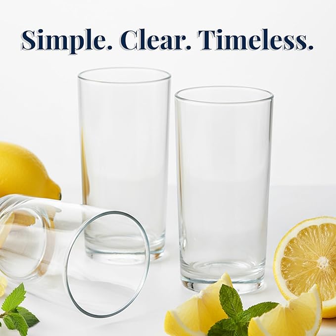 US Acrylic Classic Clear Plastic Reusable Drinking Glasses 16oz Water Cups | - Image 6