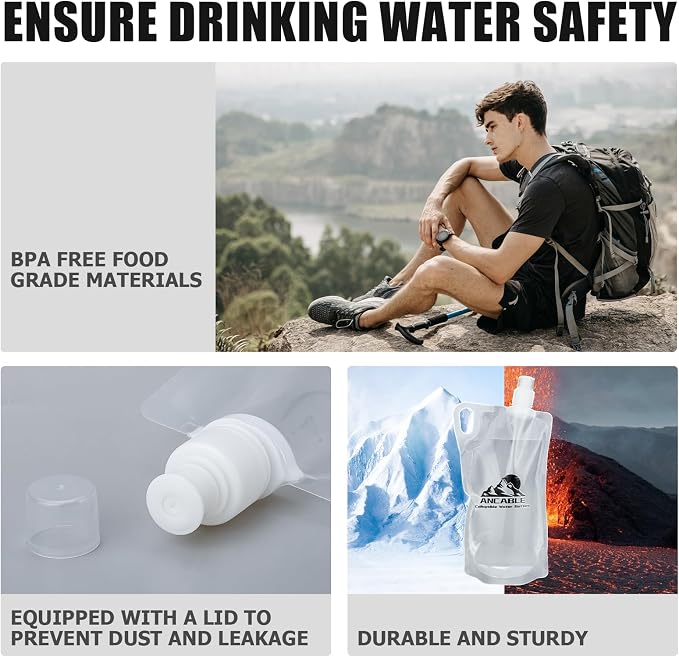 Ancable 33oz Collapsible Water Bottles, BPA-Free Water Bottle - Image 4