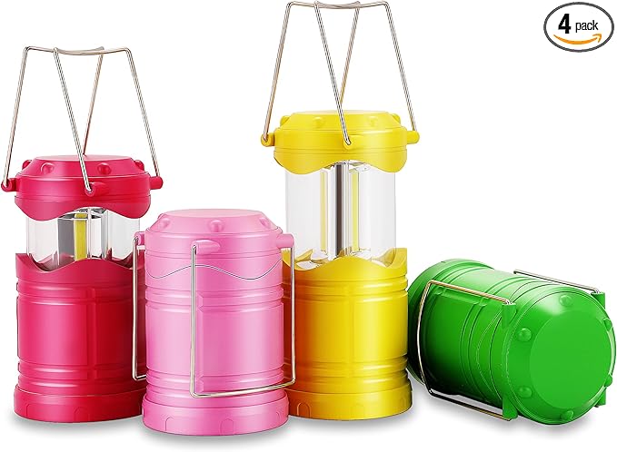 Lichamp LED Camping Lantern, 4 Pack Battery Powered Flashlight by Lichamp