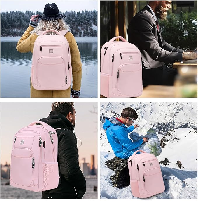 Volher Laptop Backpack, Business Travel Anti Theft Slim Durable Laptops Backpack - Image 7