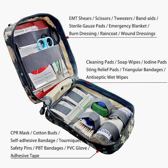 Carlebben EMT MOLLE Ifak Pouch Tactical MOLLE Medical First Aid Kit Utility - Image 4