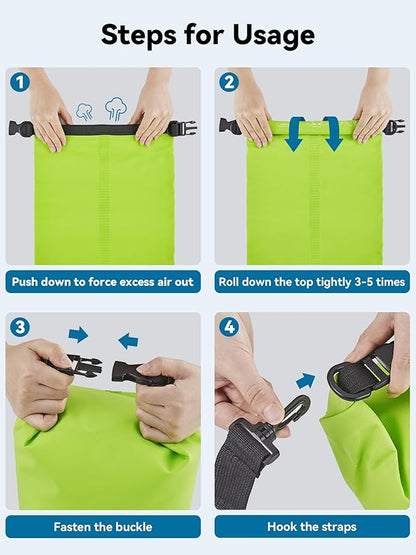 HEETA Waterproof Dry Bag for Women Men, 5L/10L/20L/30L/40L Roll Top Lightweight - Image 4
