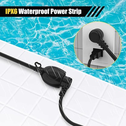 6FT Waterproof Outdoor Extension Cord, IPX6 Waterproof, Cold Weather & Fireproof - Image 4