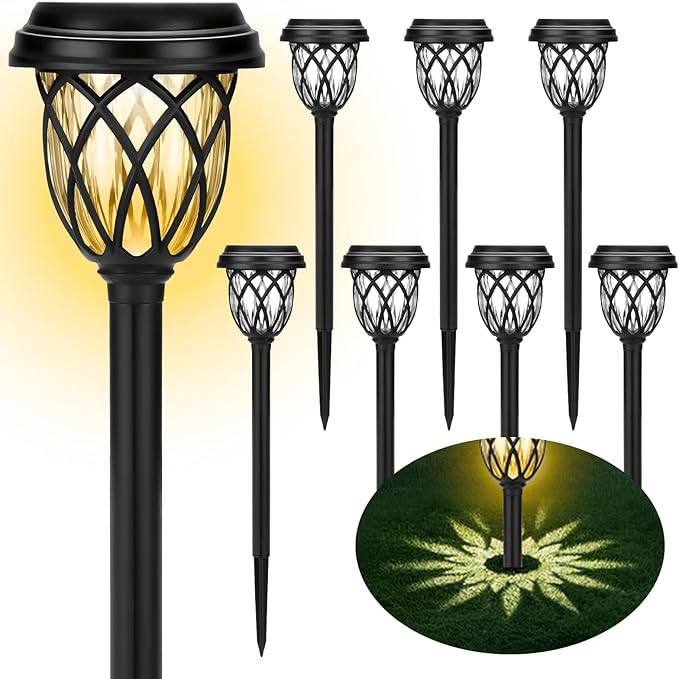 Solar Lights Outdoor 8 Pack Solar Garden Lights Waterproof IP65 Solar Landscape by ruhotili
