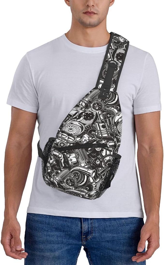 Sling Backpack For Men Hiking Daypack Crossbody Shoulder Bag Travel Chest Pack - Image 3