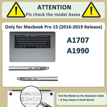 Case for New MacBook Pro 15 inch 2019 2018 2017 2016 Release, Anti-Fingerprint - Image 2